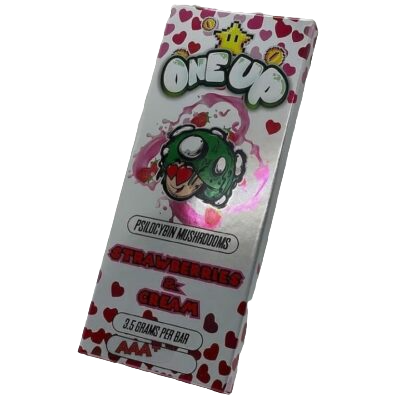 One Up Strawberries and Cream Mushroom Bars
