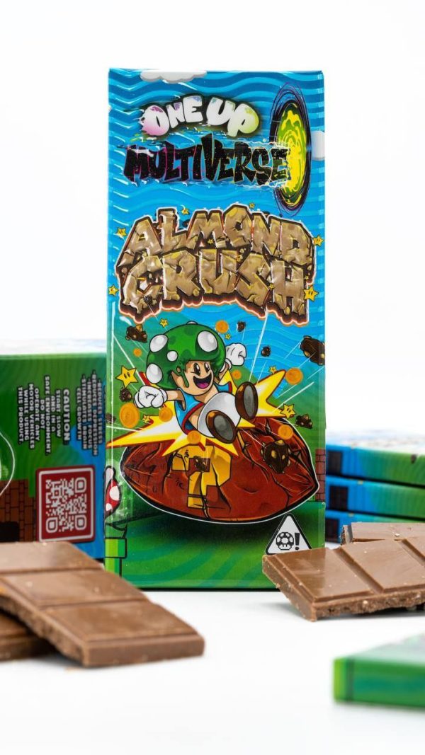 One Up Multiverse Almond Crush Chocolate Bar